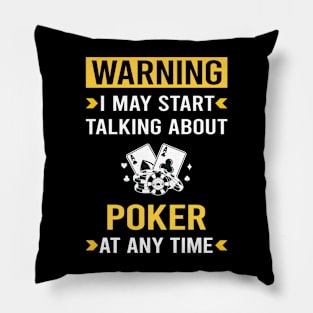 Warning Poker Pillow