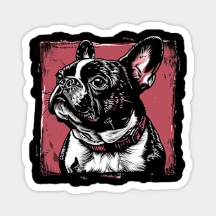 Retro Art French Bulldog Dog Lover Magnet