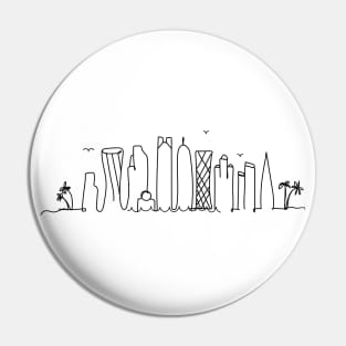 Doha Skyline Pin