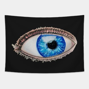 Blue eye with reflection Tapestry