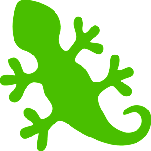 Green Gecko Lizard Emoticon Magnet