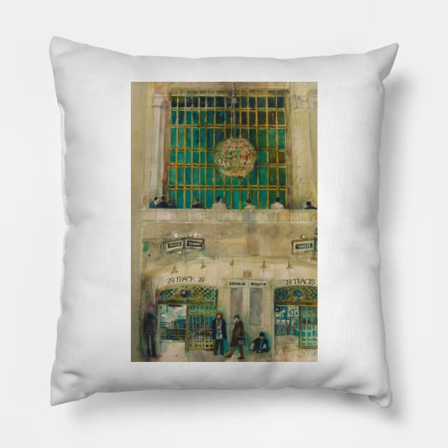 Grand Central Station (Window) Pillow by dfrdesign