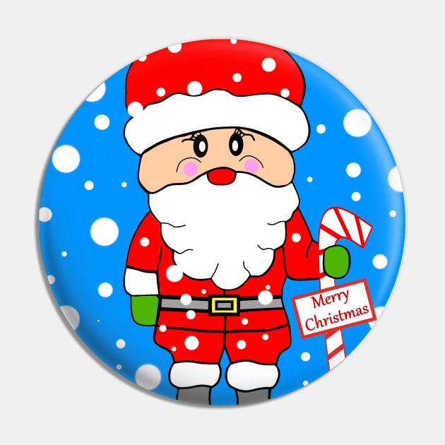 FUNNY Santa Claus Christmas Pin by SartorisArt1