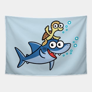 Little Shark and Friend Tapestry