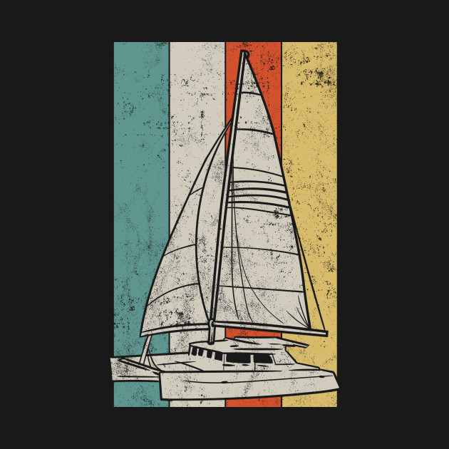 Discover Sailboat Sailing Boating Vintage - Sailboat - T-Shirt