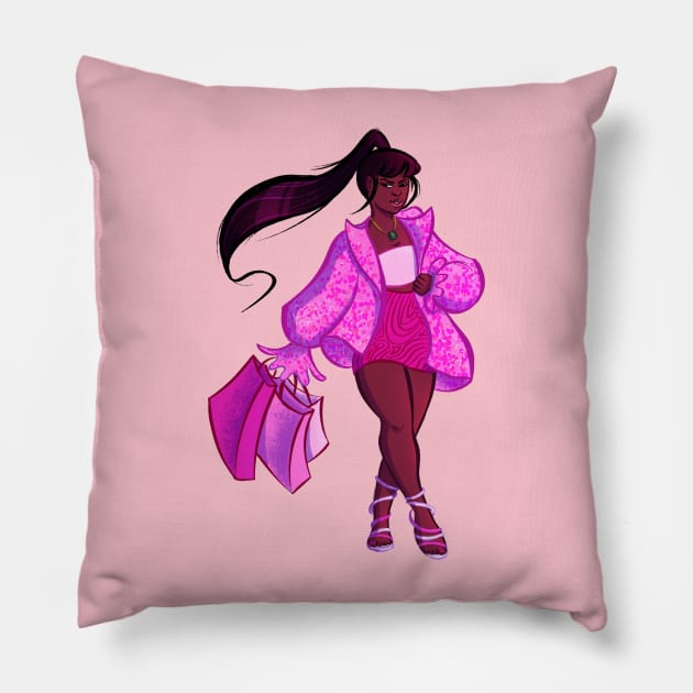 This Barbie Likes to Shop Pillow by KeishaOak