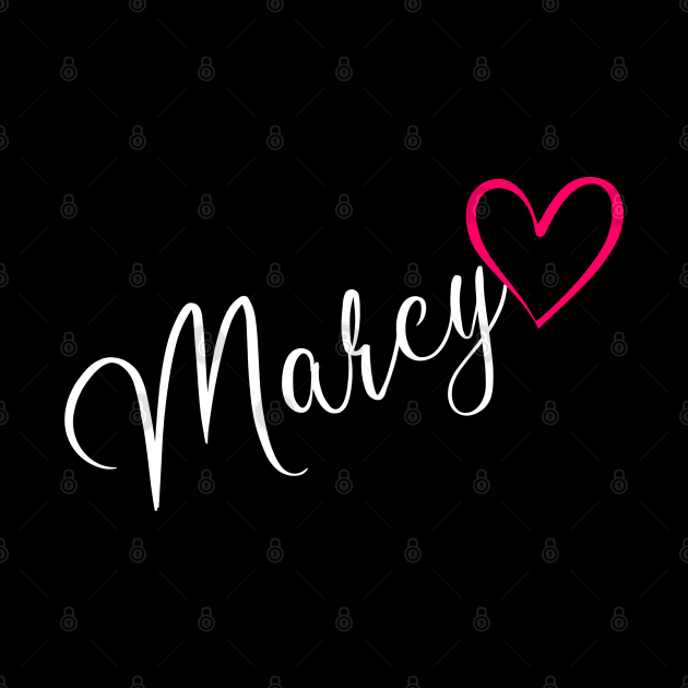 Marcy Name Calligraphy Pink Heart Marcy Name Pin TeePublic