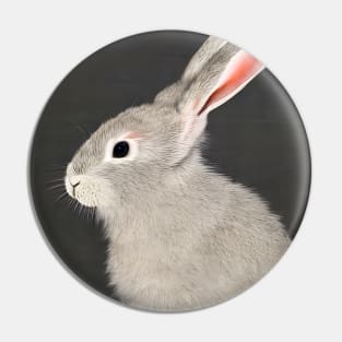 Cute grey rabbit bunny Hare Pin