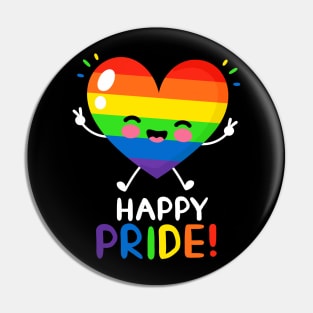 Rainbow Heart Pride Pin