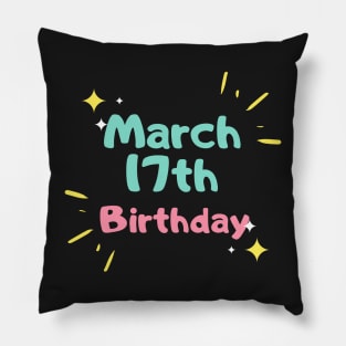 St. Patrick's Irish Day Birthday Born on March 17th gift for boyfriend Pillow