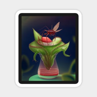 Funny Graphic Venus flytrap Gift Art Cool Bug Catching Plant Magnet