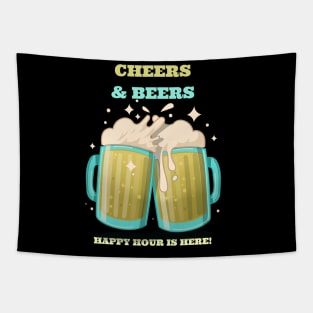 Cheers and Beers Happy Hour is Here Tapestry