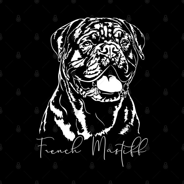 French Mastiff dog lover dog portrait by wilsigns