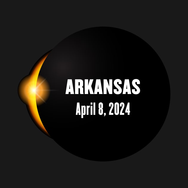 Total Solar Eclipse Arkansas 2024 by Rocky Ro Designs