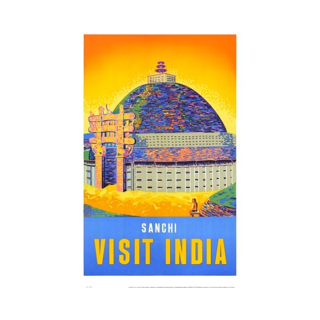 Vintage Travel Poster Visit India by vintagetreasure