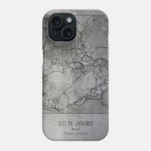 Rio de Janeiro, Brazil, city map Phone Case