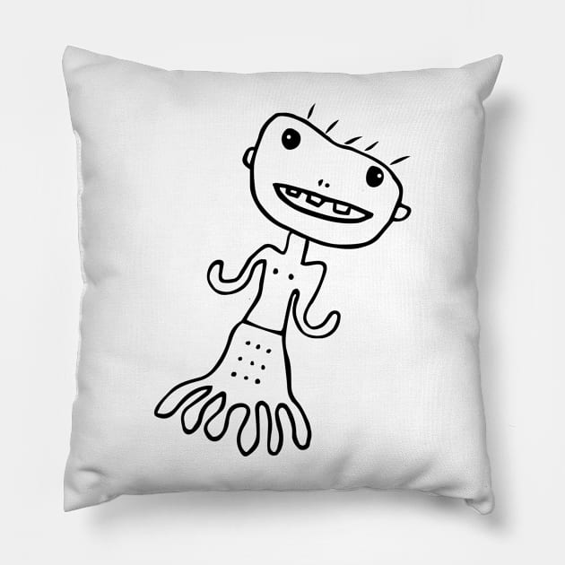 Reggie The Nipple Alien Man Pillow by G-Worthy