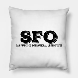 SFO San Francisco International US Airport Code Pillow