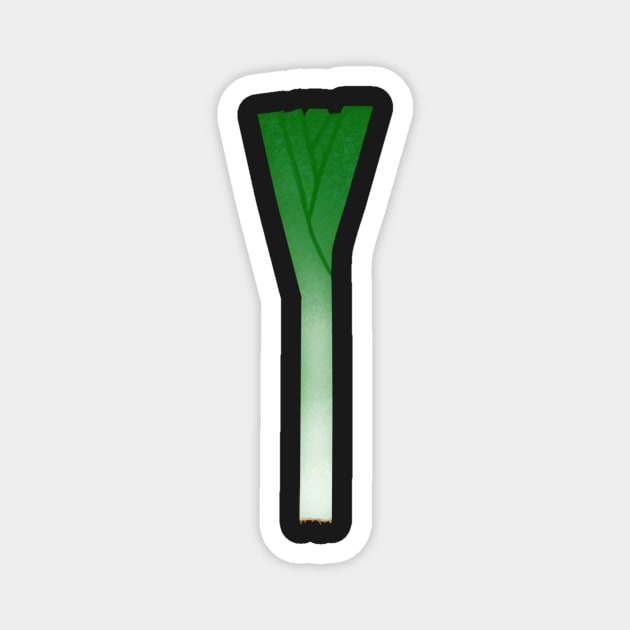 Leek veggie Sticker Magnet by ColorsHappiness