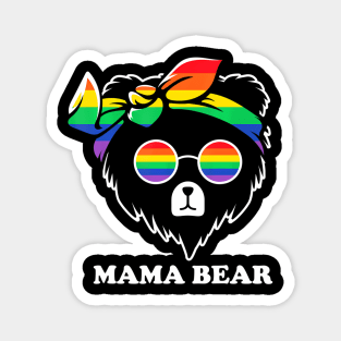 Pride Month Mama Bear LGBT  Flag Proud Magnet