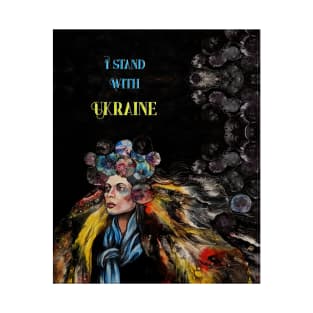 Ukrainian Flower Crown - I Stand With Ukraine T-Shirt