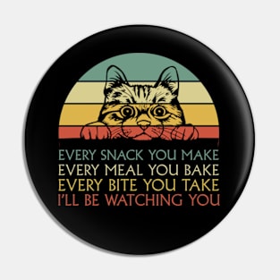 I'll Be Watching You, Funny Scary Cat Jokes, Cat Moms, Cat Dads, Cat Gifts 2023 Pin