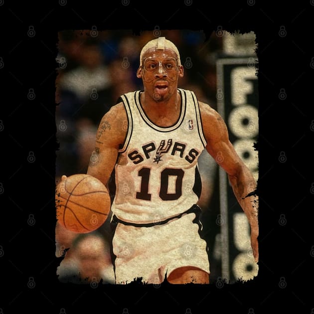 Dennis Rodman in San Antonio Spurs by Wendyshopart