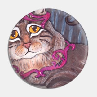 Cat art Pin