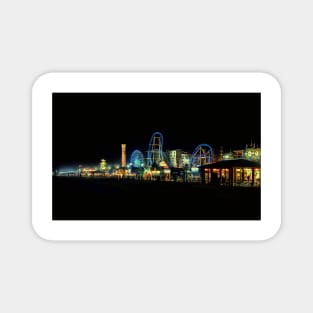 Ocean City Nj Skyline At Night Magnet