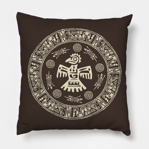 Mayan Gliph Pillow by Sauher