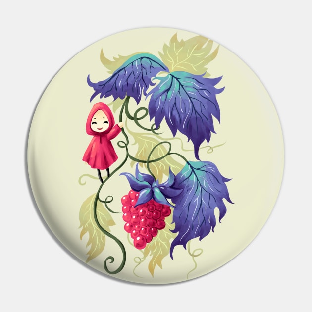 Raspberries and a fairy Pin by Freeminds