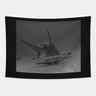 Hammertime With a Great Hammerhead Shark Tapestry