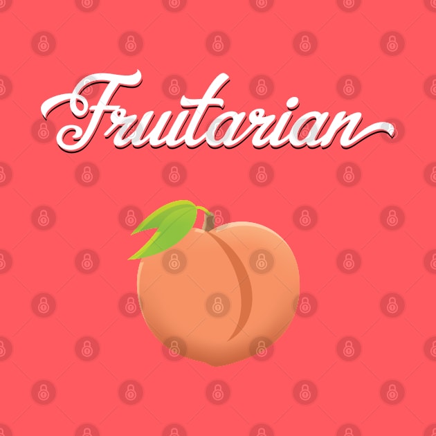 Fruitarian Eat Peach Fruit by Pushloop