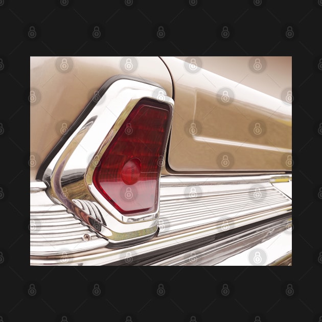 American classic car 300 Sedan 1964 Taillight abstract by Beate Gube