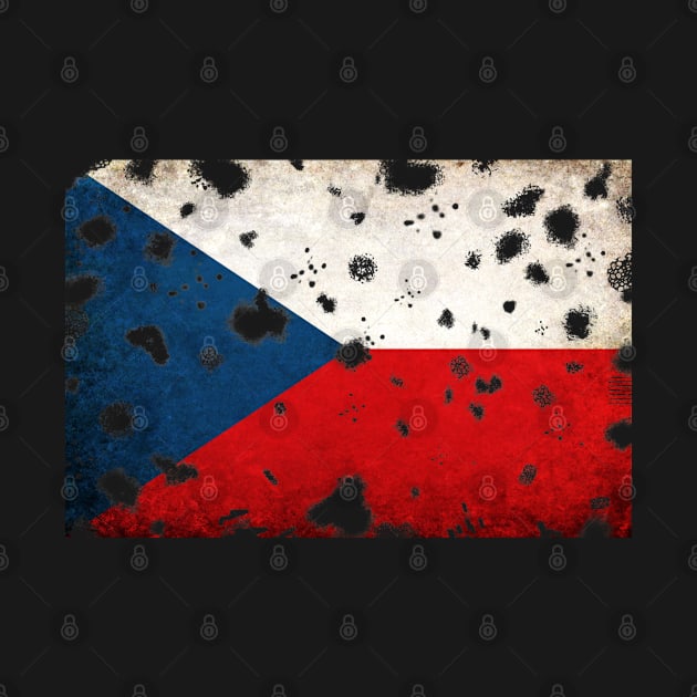 Czechia Flag Grunge by Historia