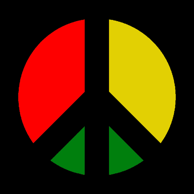 Rasta CND Ban the Bomb Peace Symbol by Mark Ewbie