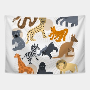 Colorful Animal Print Tapestry