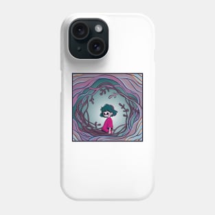 The Japanese introvert masked girl 4 - Yabisan vector art - Phone Case