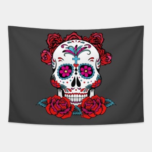 Dia De Los Muertos, Sugar Skull Design Tapestry
