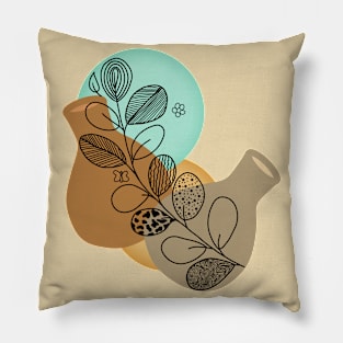 BOHEMIAN ABSTRACT MINIMALIST BROWN & BEIGE Pillow
