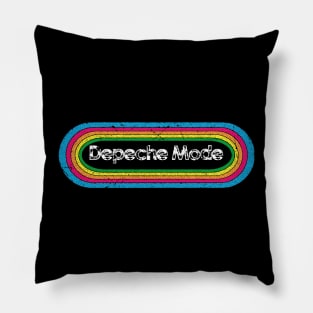 depeche ll rainbow retro Pillow