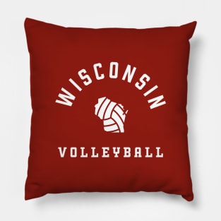 Wisconsin Volleyball - Indoor Beach Grass Pillow