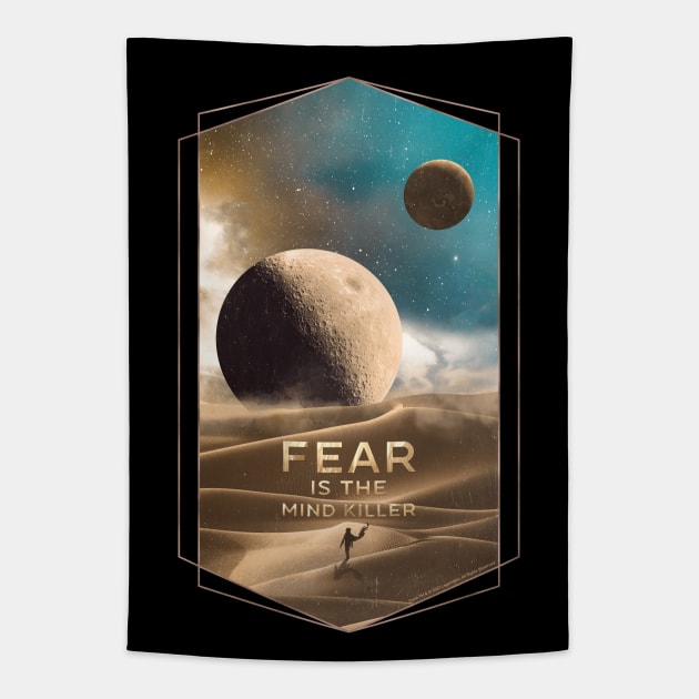 Dune Moons, Muad’Dib on Arrakis Tapestry by Dream Artworks