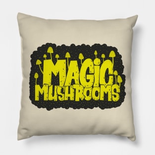 Magic Mushrooms - Psilocybin - Psychedelic Art Pillow