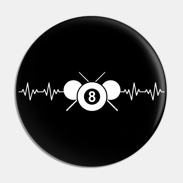 Heartbeat Pool Billard Evolution Snooker Player Pin by click2print