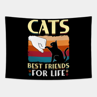 Cats Best Friends For Life Tapestry