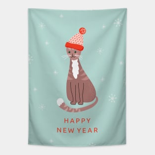 Happy New Year print Tapestry