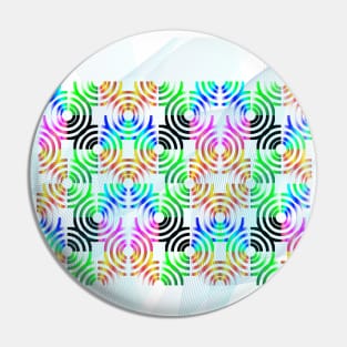 Digital Abstract Circle Neon Pin