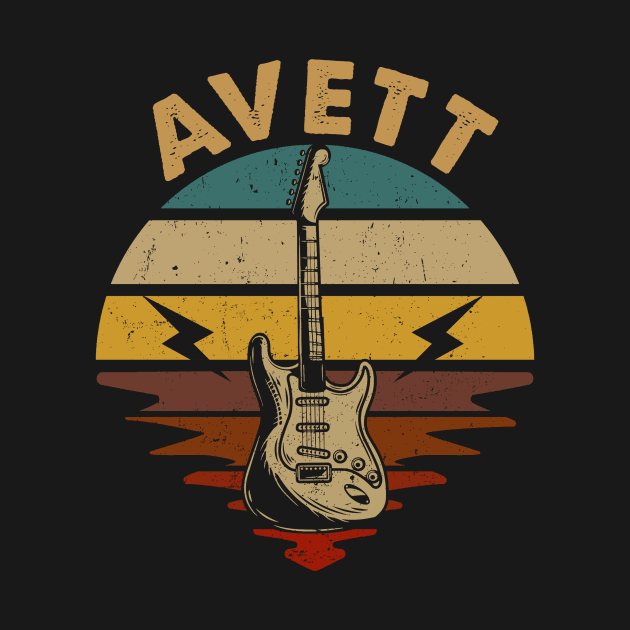 Vintage Guitar Proud To Be Avett Name Retro by ElinvanWijland birds