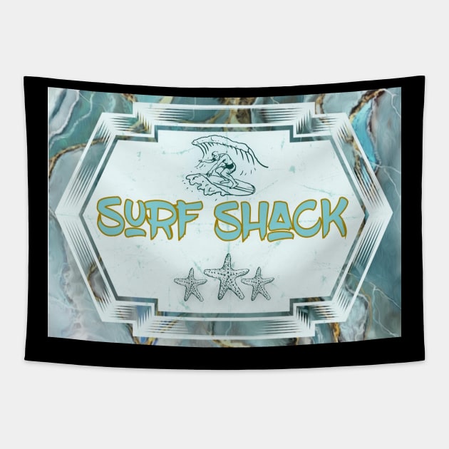 Surf Shack Surfer Dude Tapestry by ArtisticEnvironments